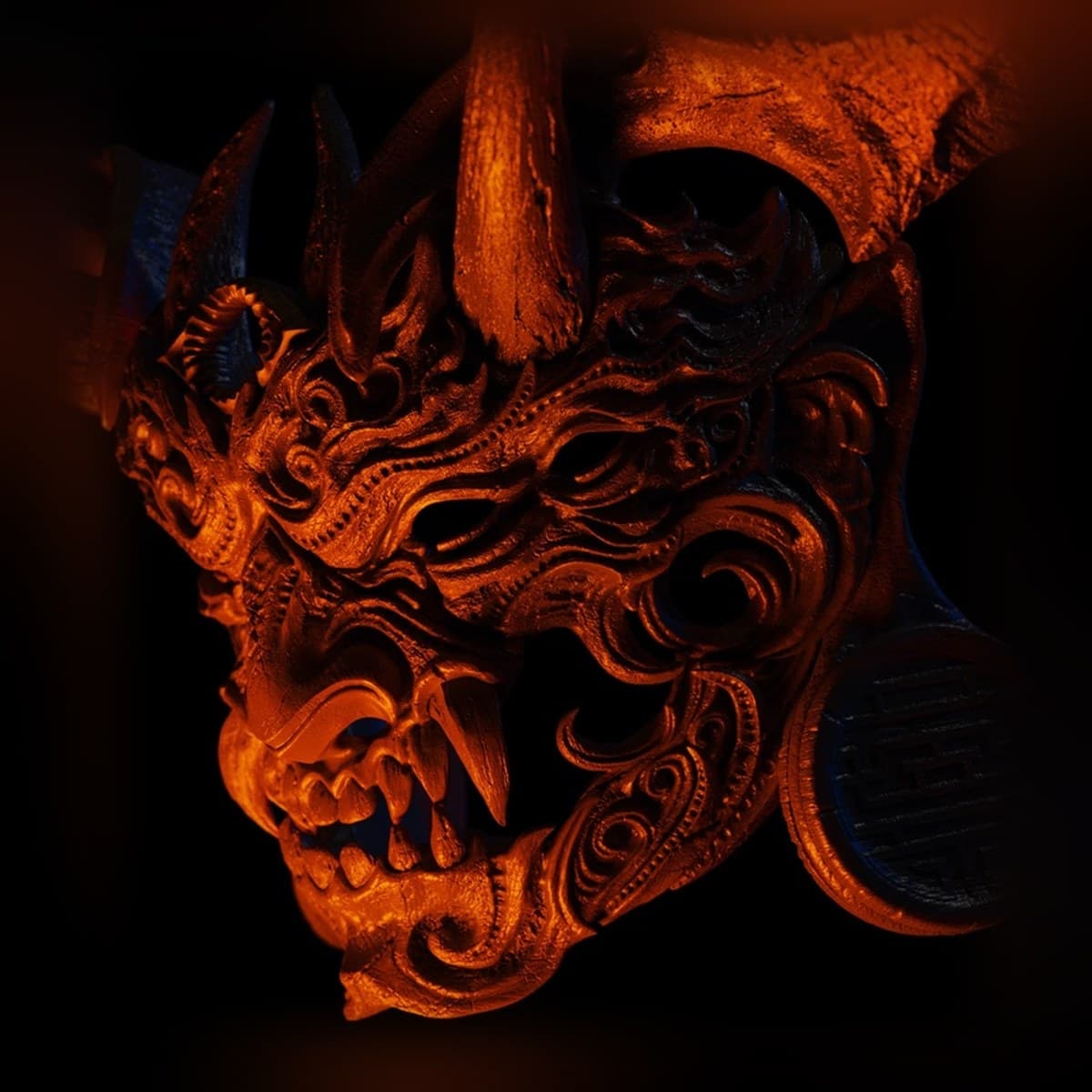 Le masque du samouraï, à taille réelle